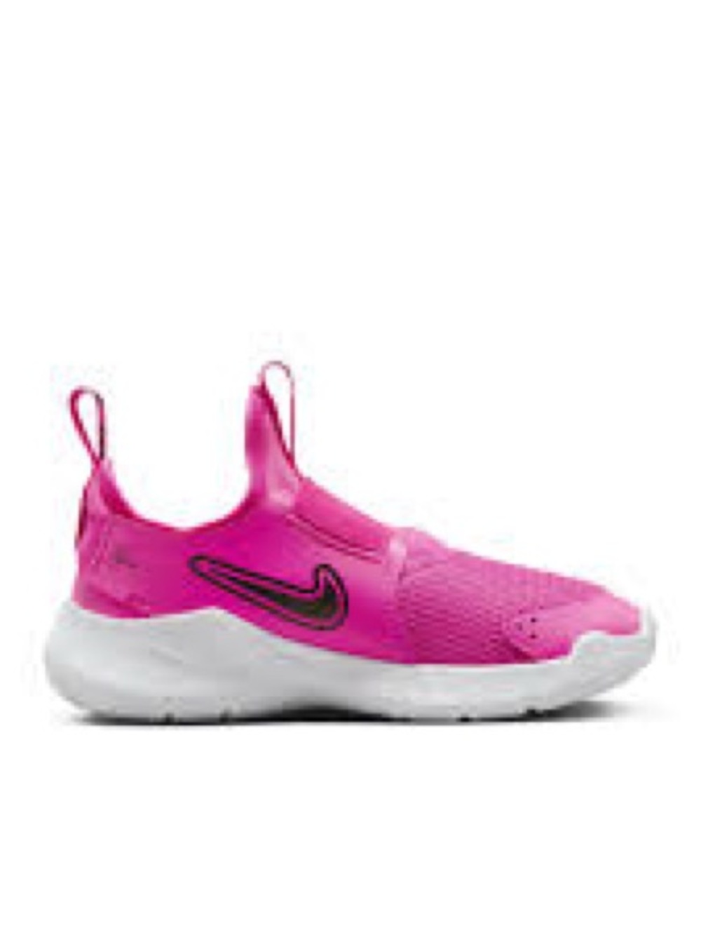 Nike Flex Runner 3 Kids Hot Pink Slip-On Athletic Sneakers with White Sole